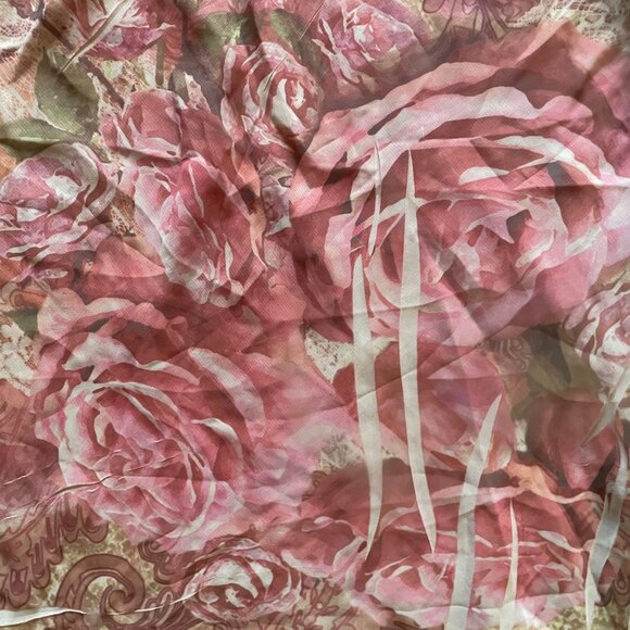 Vintage Charlotte Russe Rose + Beige Asymmetrical Mermaid Top - Picture 7 of 10